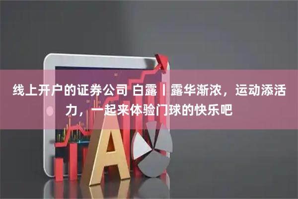 线上开户的证券公司 白露丨露华渐浓，运动添活力，一起来体验门球的快乐吧